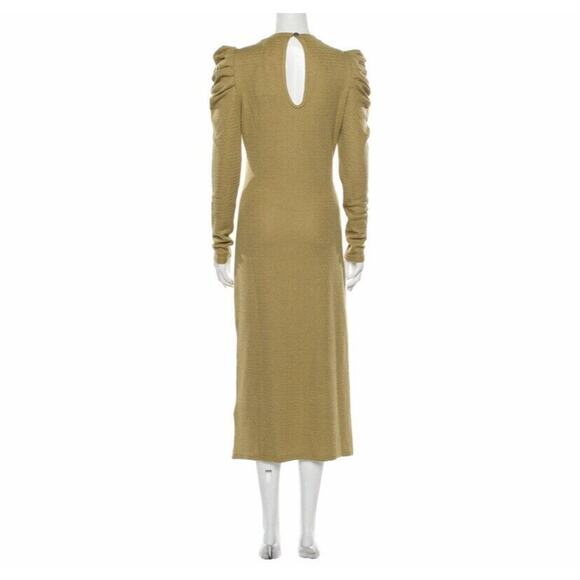Walter Baker Women Modest long sleeve Dark Yellow Midi Sweater Dress Sz. Med NWT - Picture 6 of 7